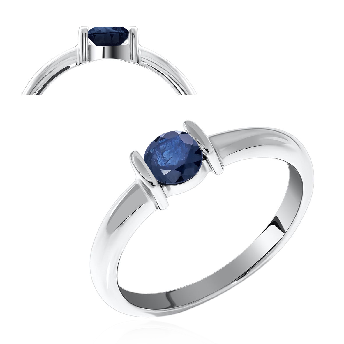 Кольцо из серебра с камнем Корунд фото, цены