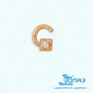 Пирсинг из золота с камнем Фианит фото, цены