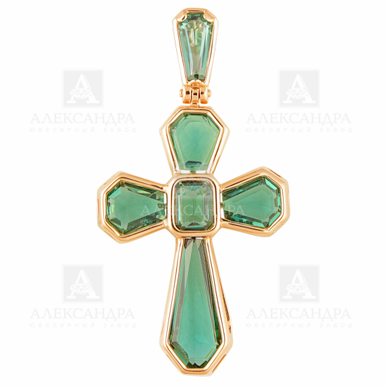 Подвеска из золота с камнем Раух-топаз фото, цены