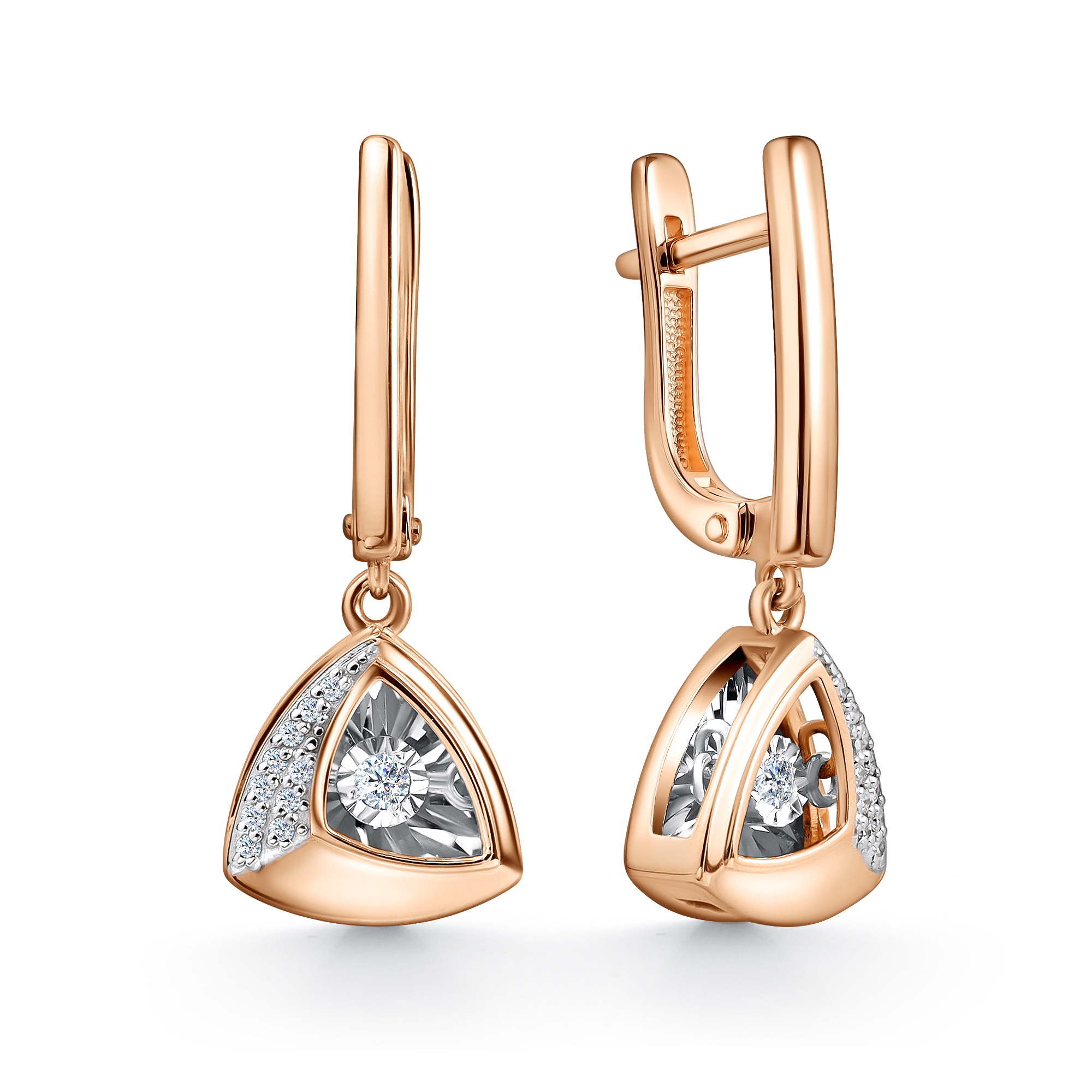 Серьги из золота с камнем Бриллиант,  фото, цены