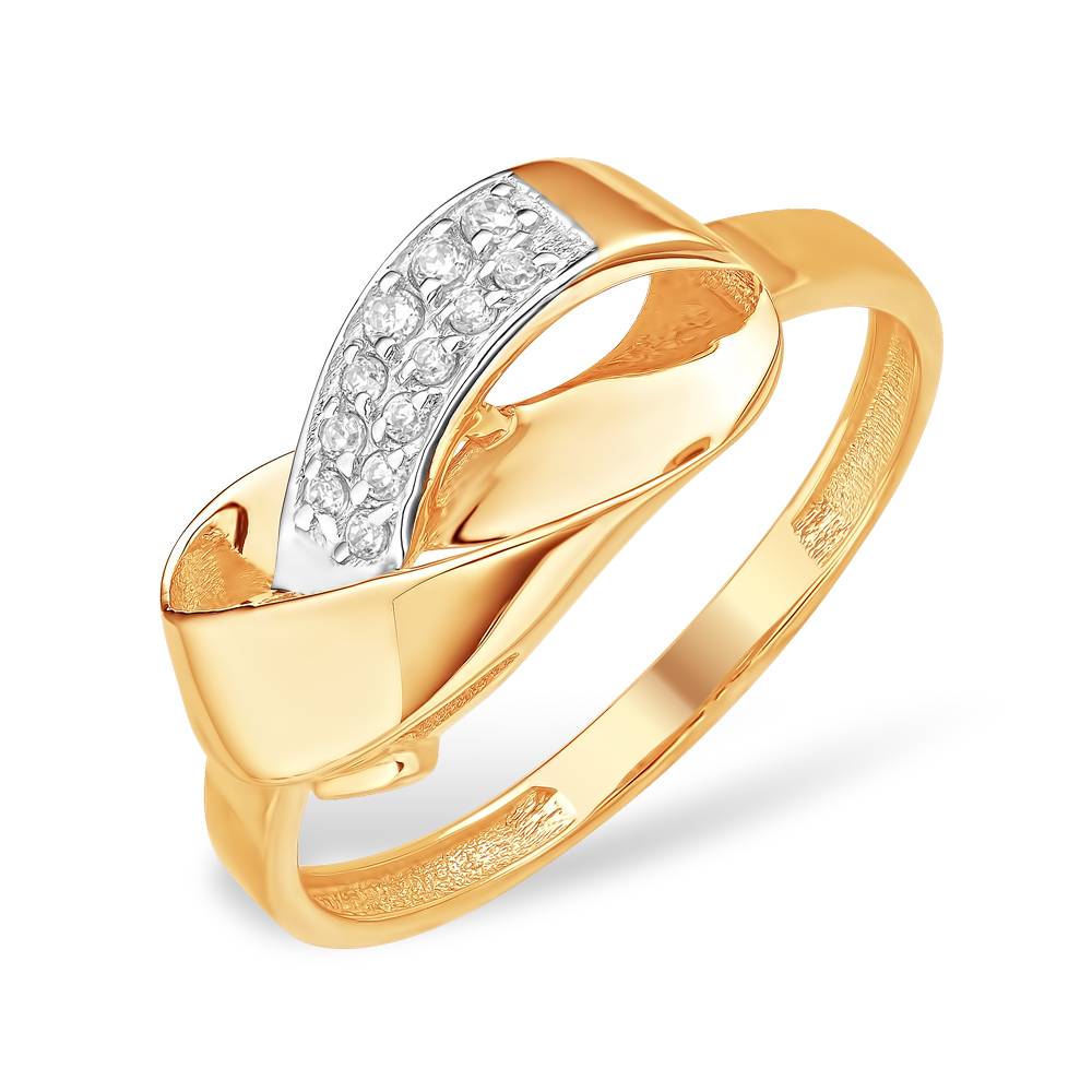 Кольцо из золота с камнем Фианит фото, цены