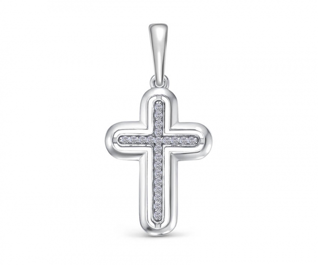 Подвеска из серебра с камнем Фианит фото, цены