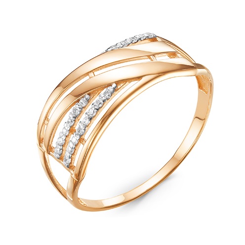 Кольцо из золота с камнем Фианит фото, цены