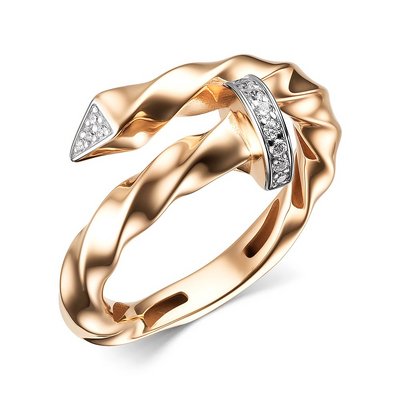 Кольцо из золота с камнем Фианит фото, цены