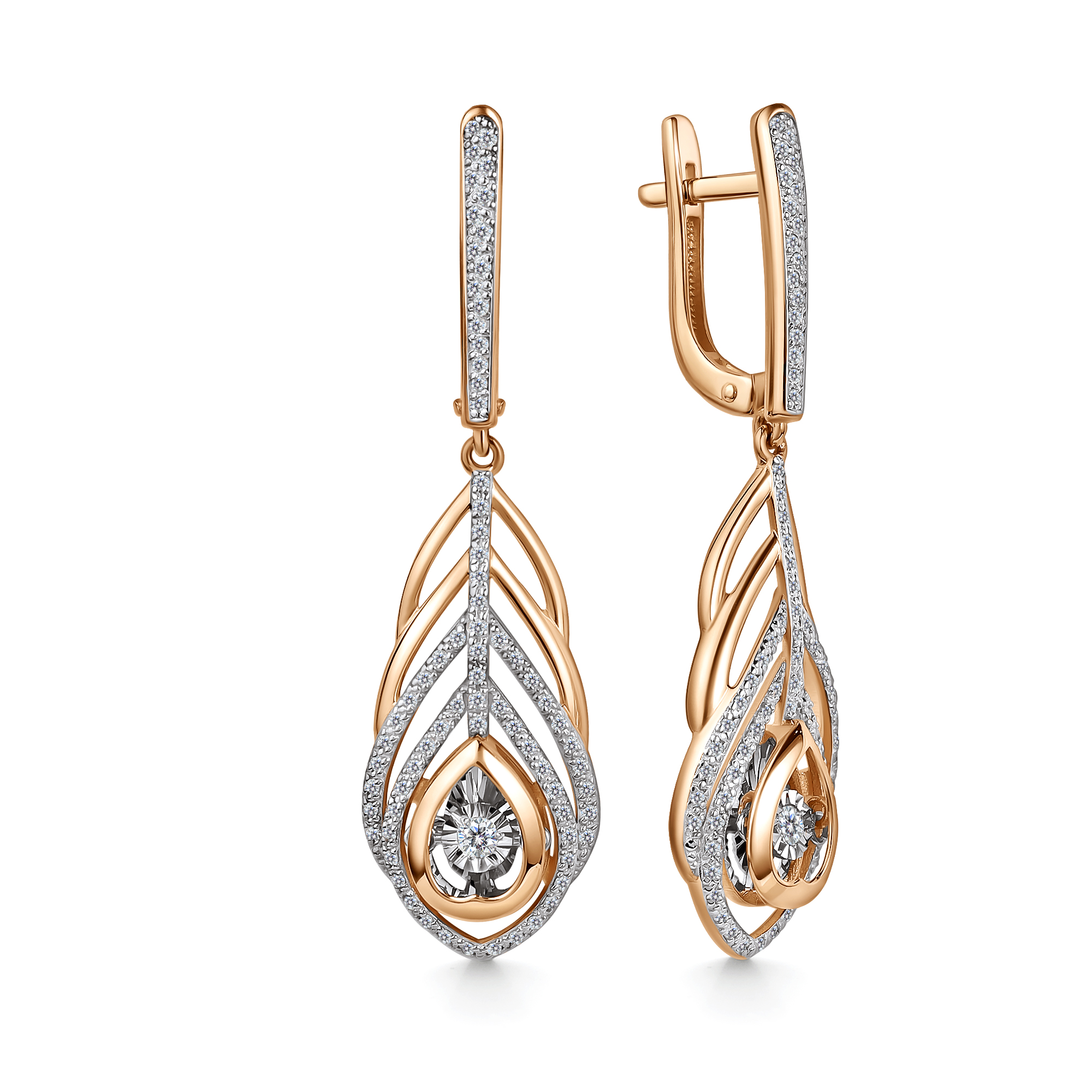 Серьги из золота с камнем Бриллиант,  фото, цены