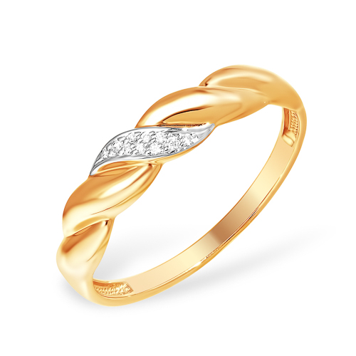 Кольцо из золота с камнем Фианит фото, цены