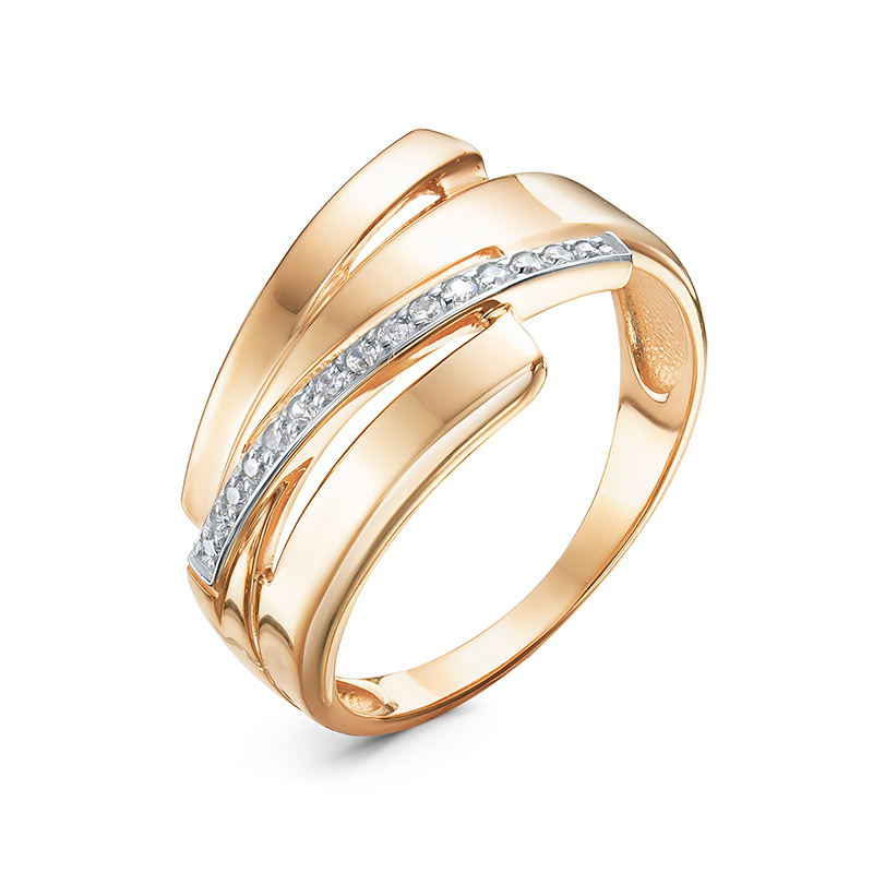 Кольцо из золота с камнем Фианит фото, цены