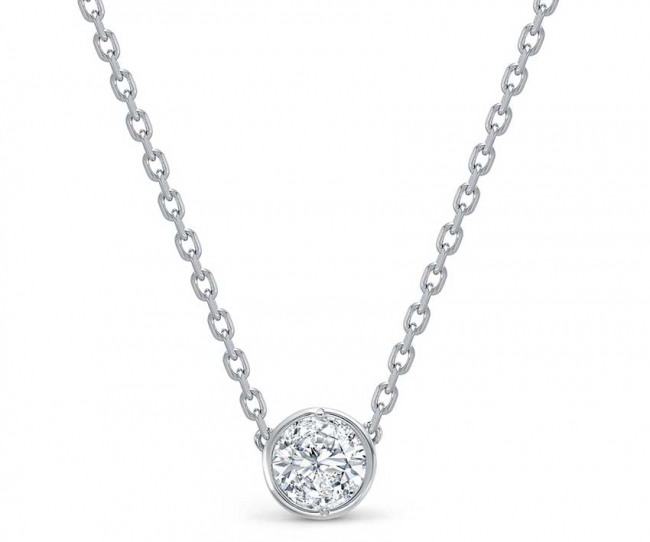 Колье из серебра с камнем Фианит фото, цены