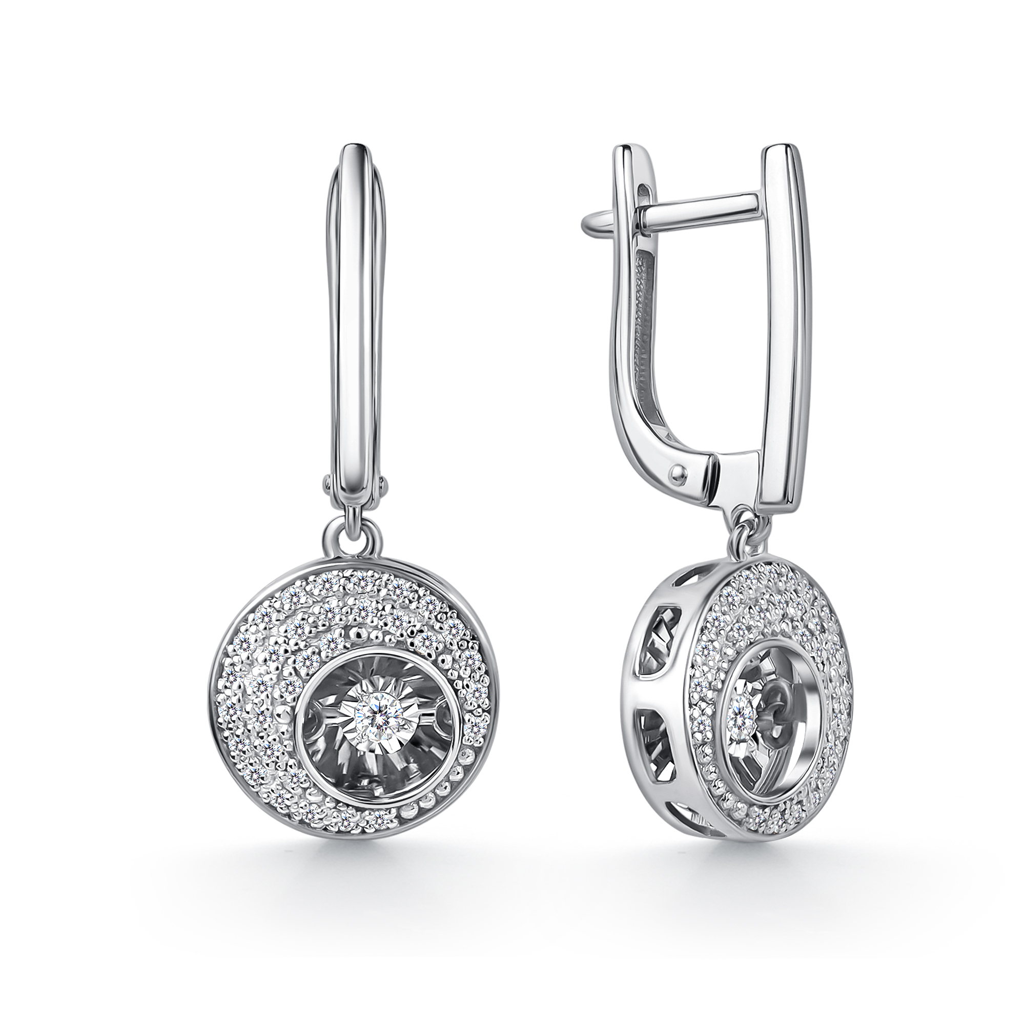 Серьги из золота с камнем Бриллиант,  фото, цены