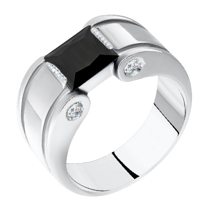 Печатка из серебра с камнем Корунд фото, цены