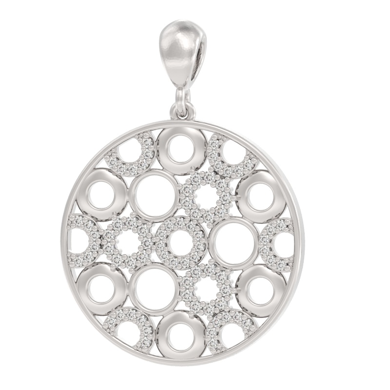 Подвеска из серебра с камнем Фианит фото, цены