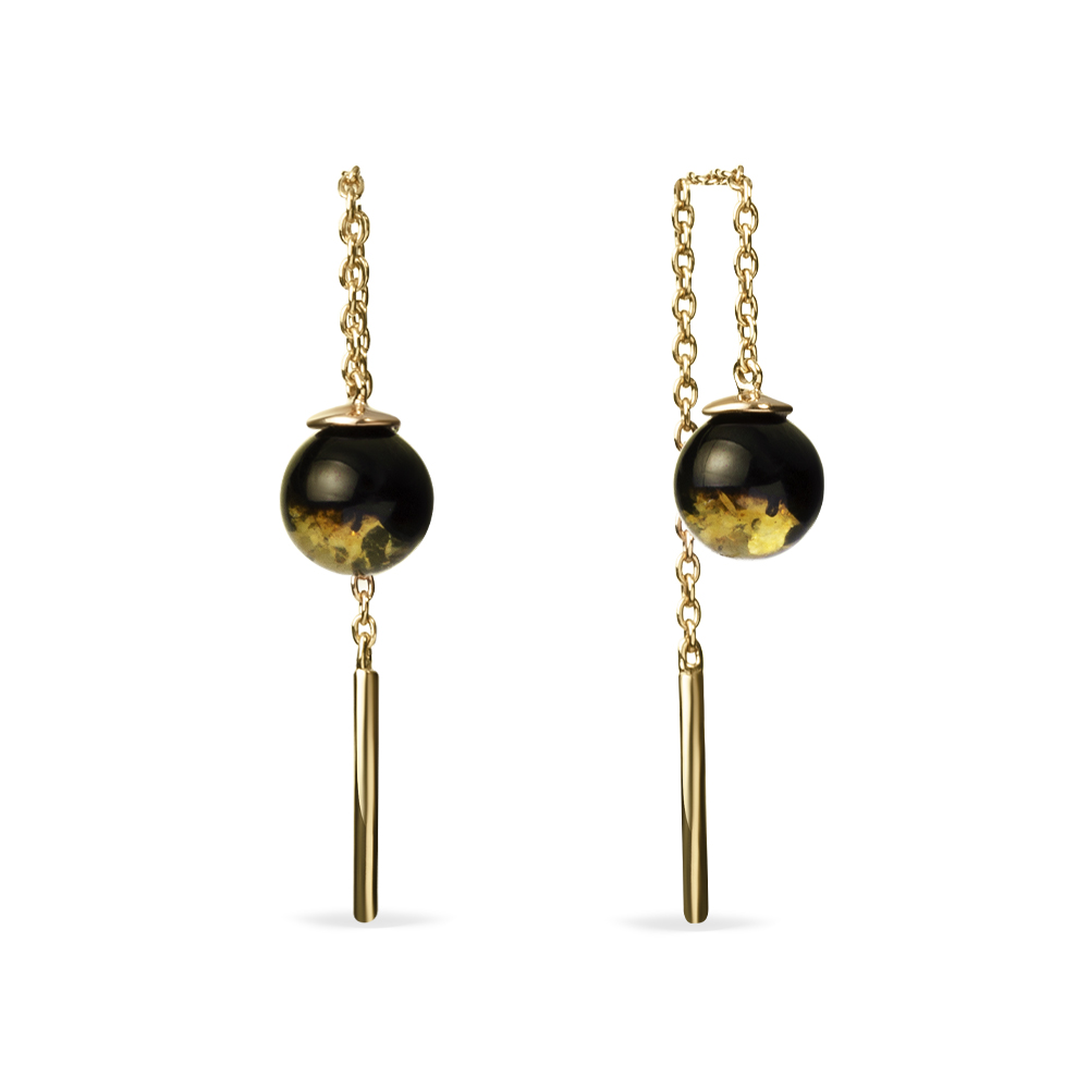 Продевки из серебра с камнем Янтарь фото, цены