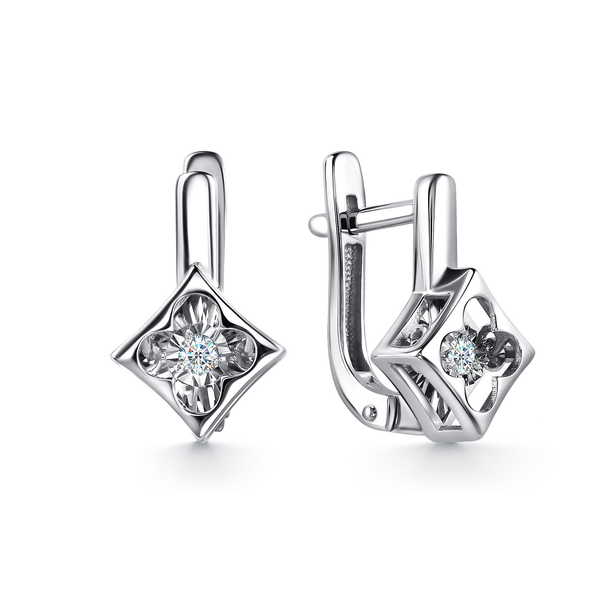 Серьги из золота с камнем  фото, цены