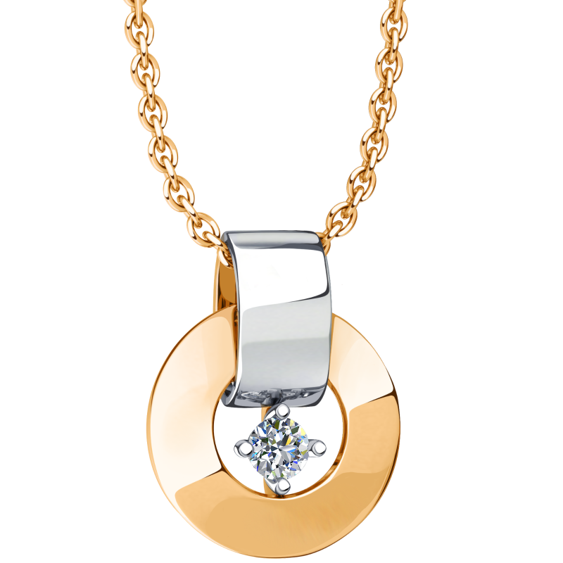 Подвеска из золота с камнем Фианит фото, цены