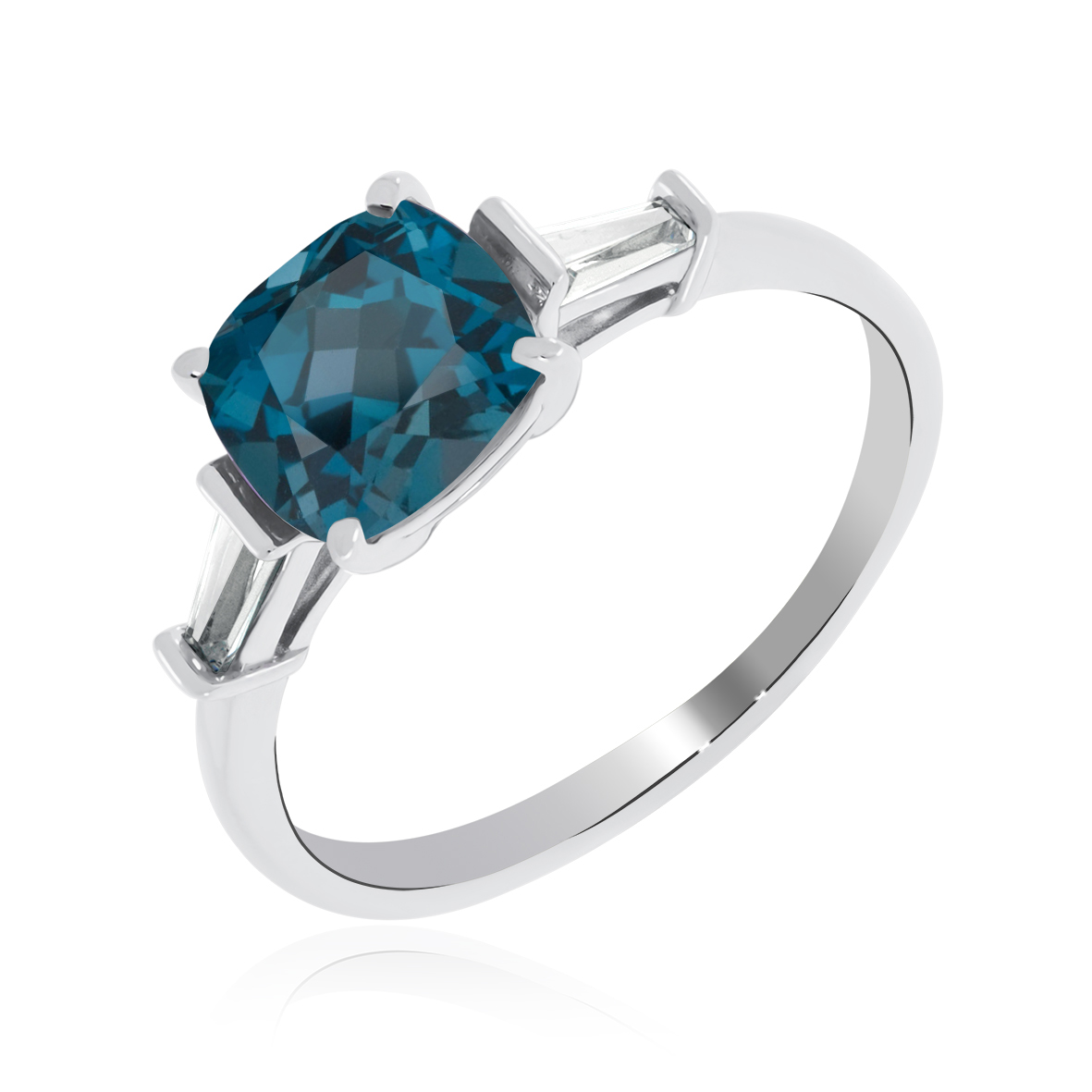 Кольцо из серебра с камнем Топаз, Фианит фото, цены