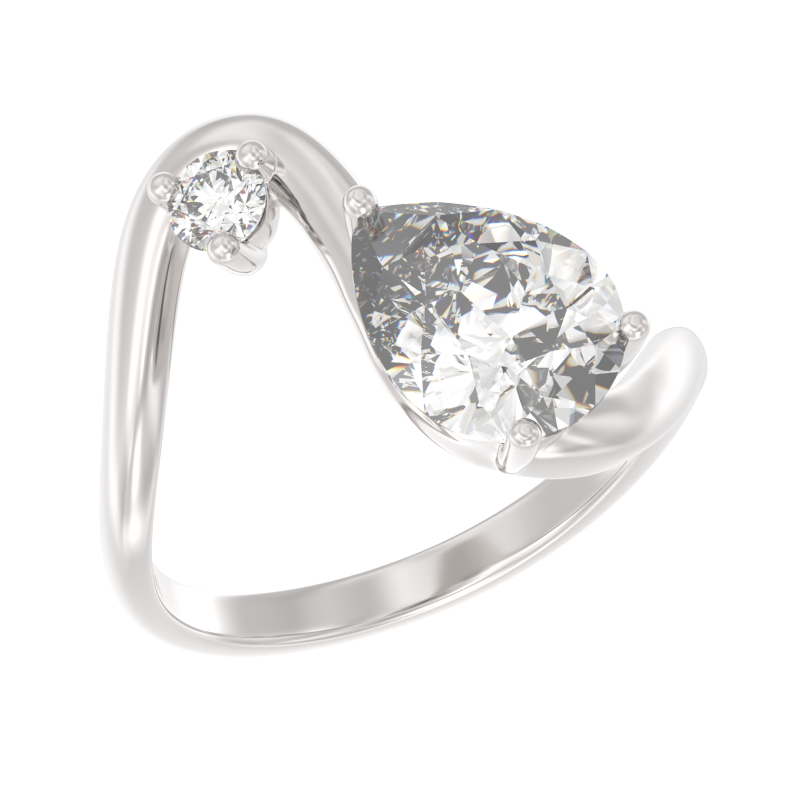 Кольцо из серебра с камнем Фианит фото, цены