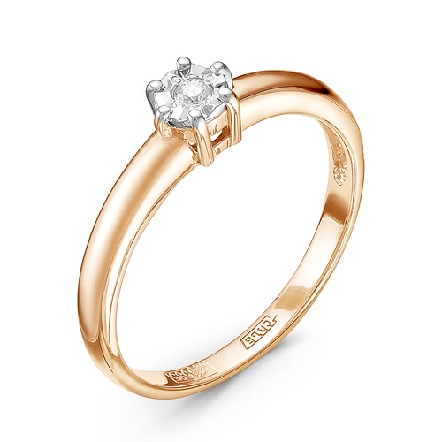 Кольцо из золота с камнем Бриллиант фото, цены