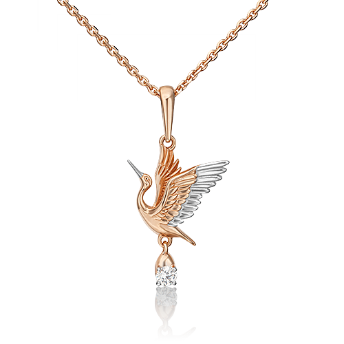 Подвеска из золота с камнем Фианит фото, цены