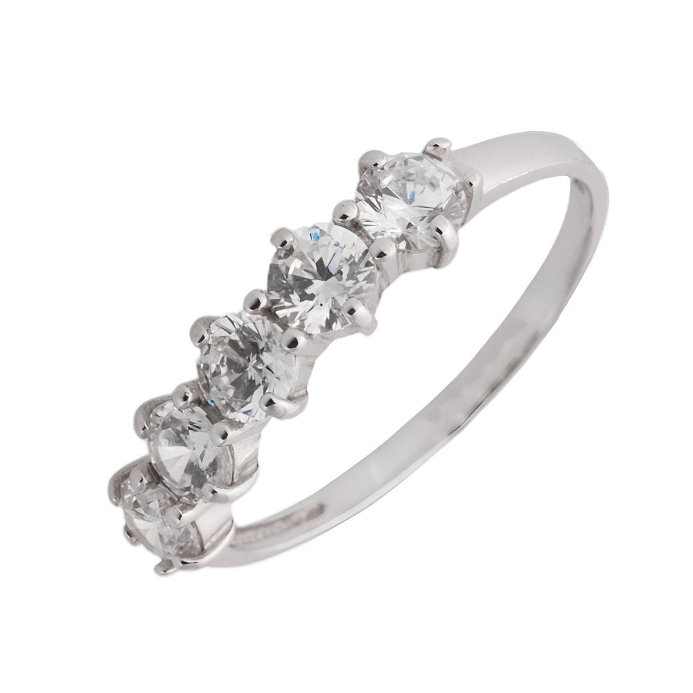 Кольцо из серебра с камнем Фианит фото, цены