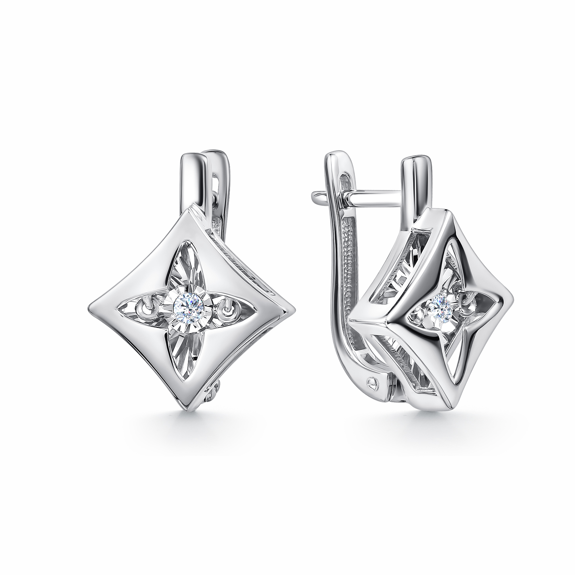 Серьги из золота с камнем  фото, цены