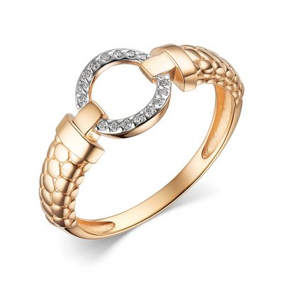 Кольцо из золота с камнем Фианит фото, цены