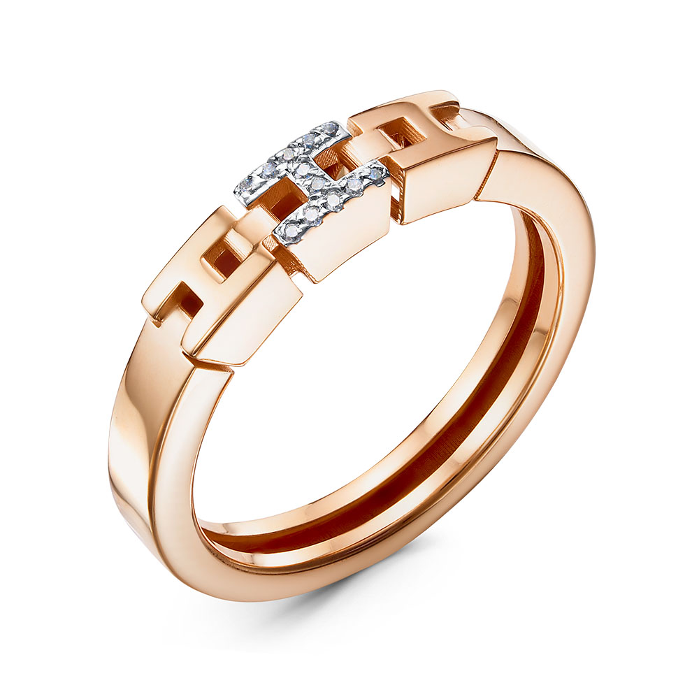 Кольцо из золота с камнем Фианит фото, цены