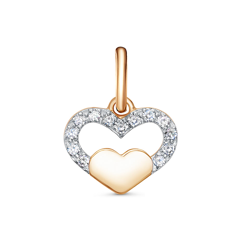 Подвеска из золота с камнем Фианит фото, цены