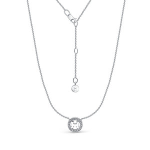 Колье из серебра с камнем Фианит фото, цены