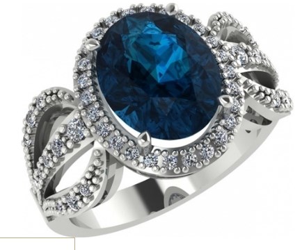 Кольцо из золота с камнем Топаз, Фианит фото, цены