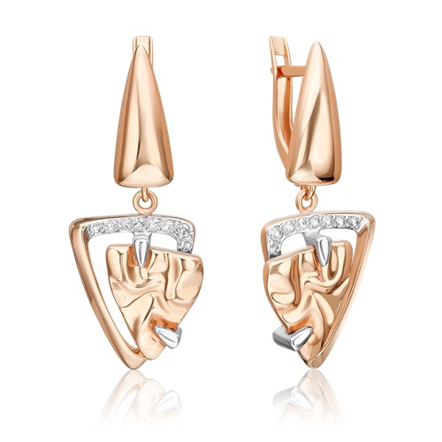 Серьги из золота с камнем Топаз фото, цены