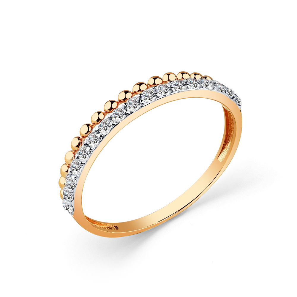 Кольцо из золота с камнем Фианит фото, цены