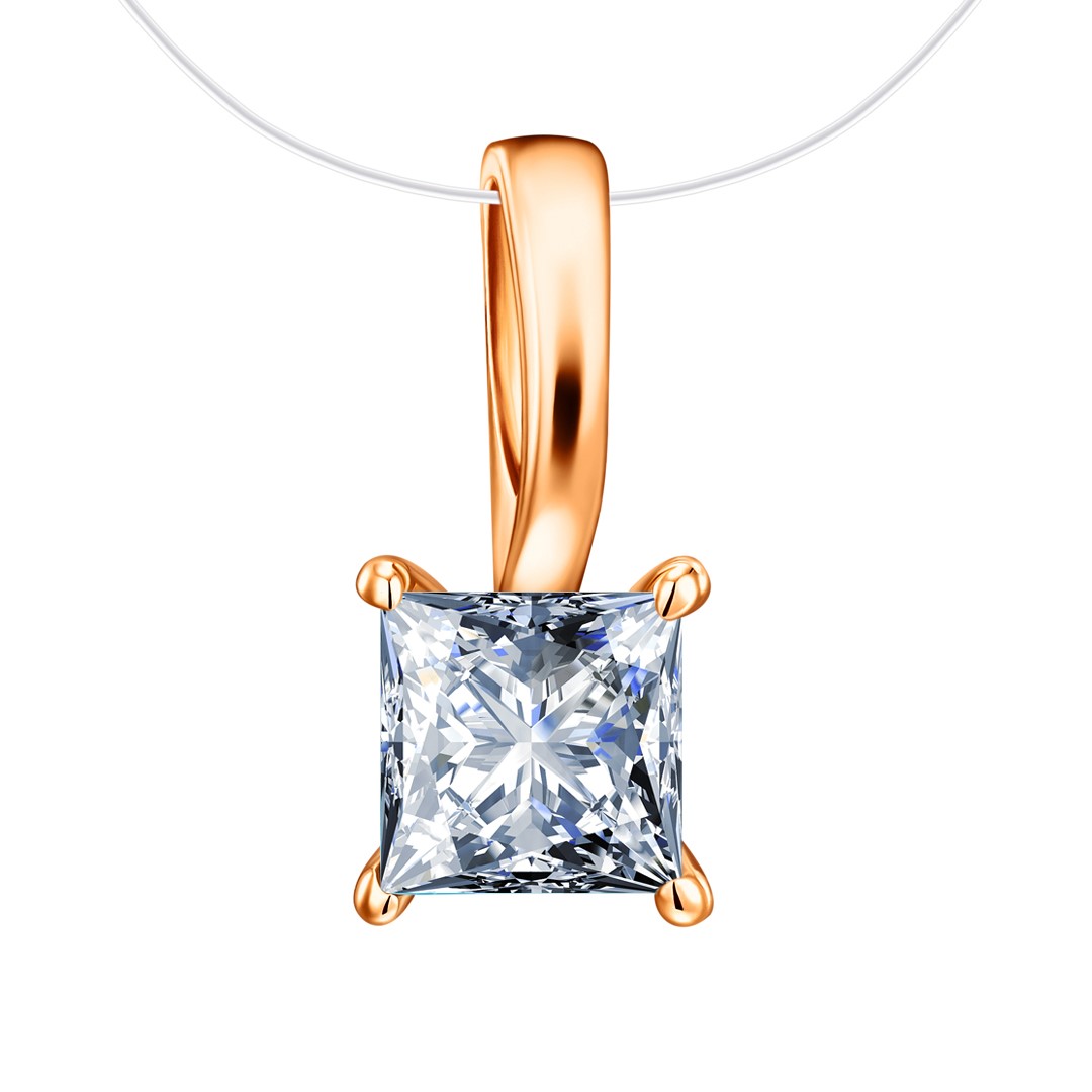 Подвеска из золота с камнем Фианит фото, цены