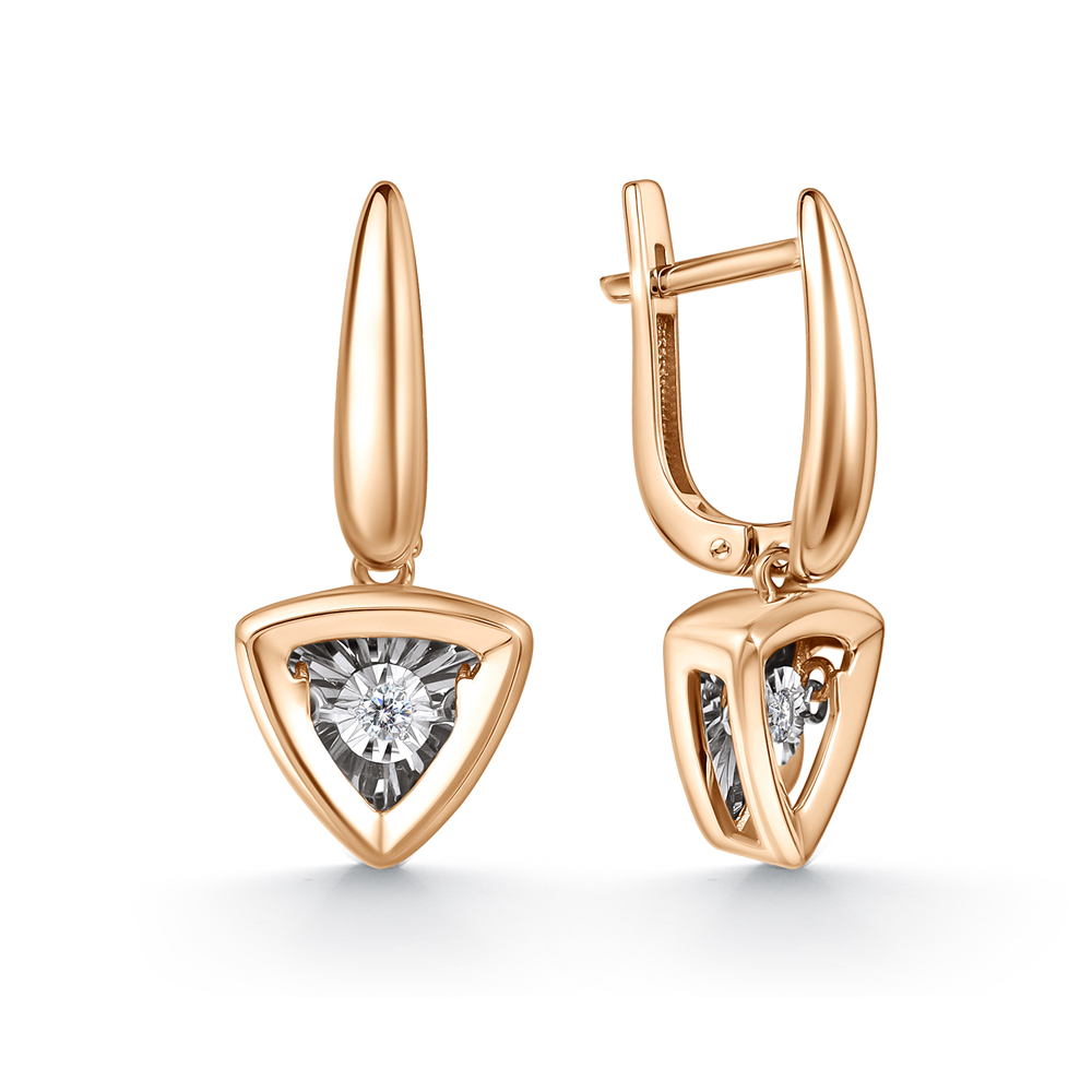 Серьги из золота с камнем  фото, цены