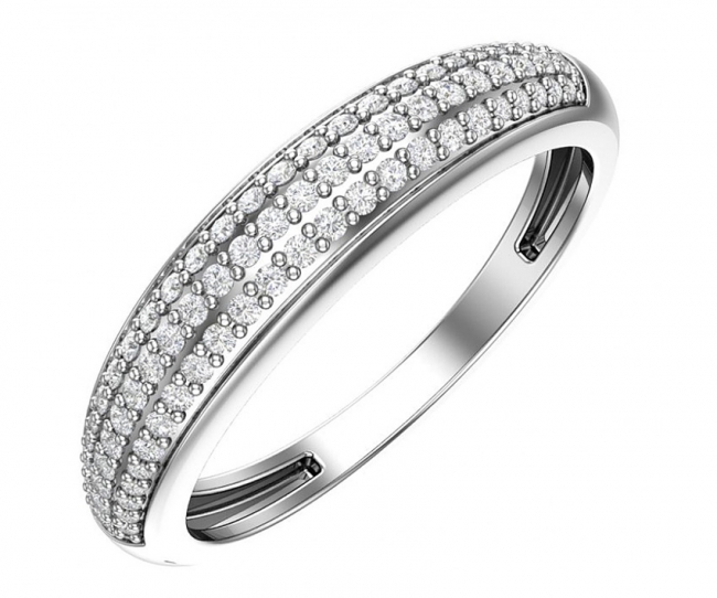 Кольцо из серебра с камнем Фианит фото, цены