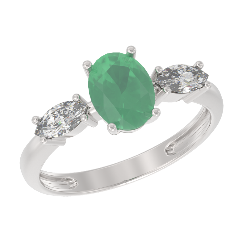 Кольцо из серебра с камнем Фианит, Агат фото, цены