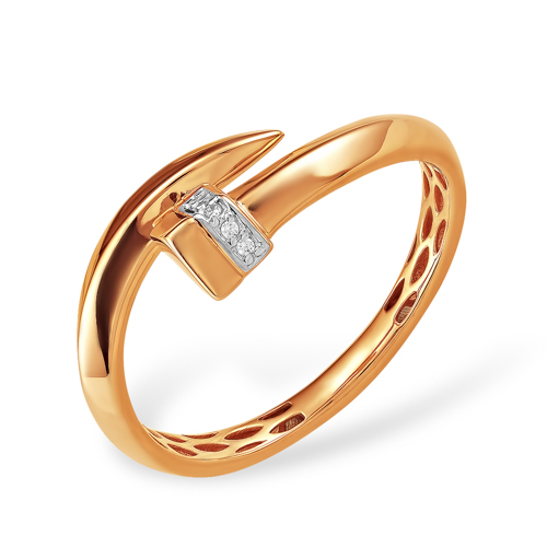 Кольцо из золота с камнем Фианит фото, цены