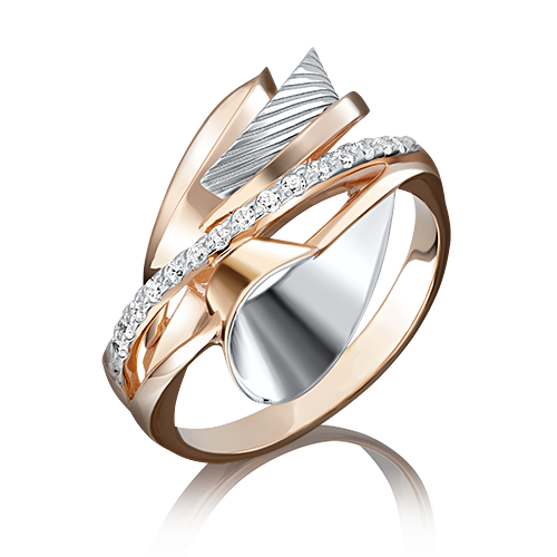 Кольцо из золота с камнем Фианит фото, цены