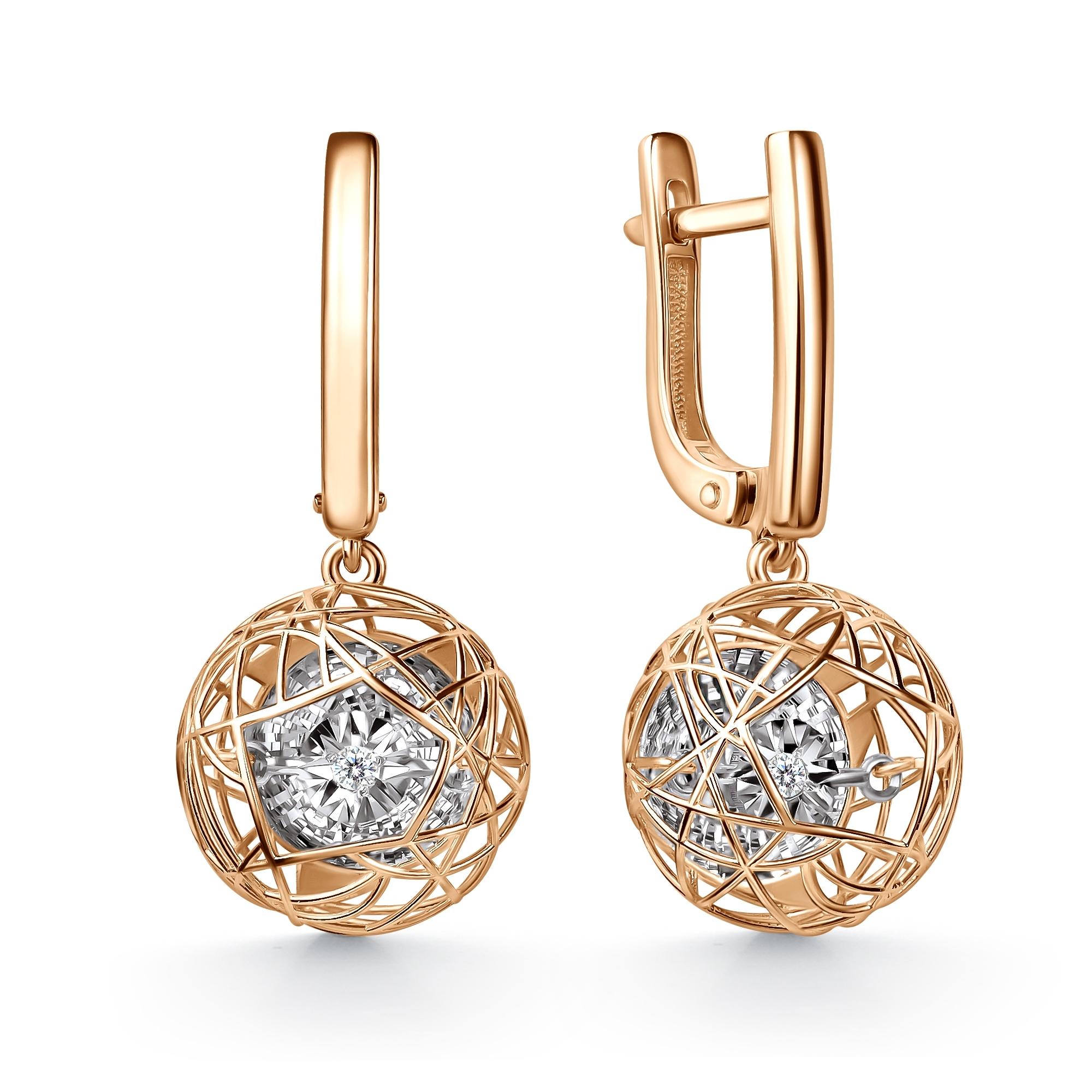 Серьги из золота с камнем  фото, цены