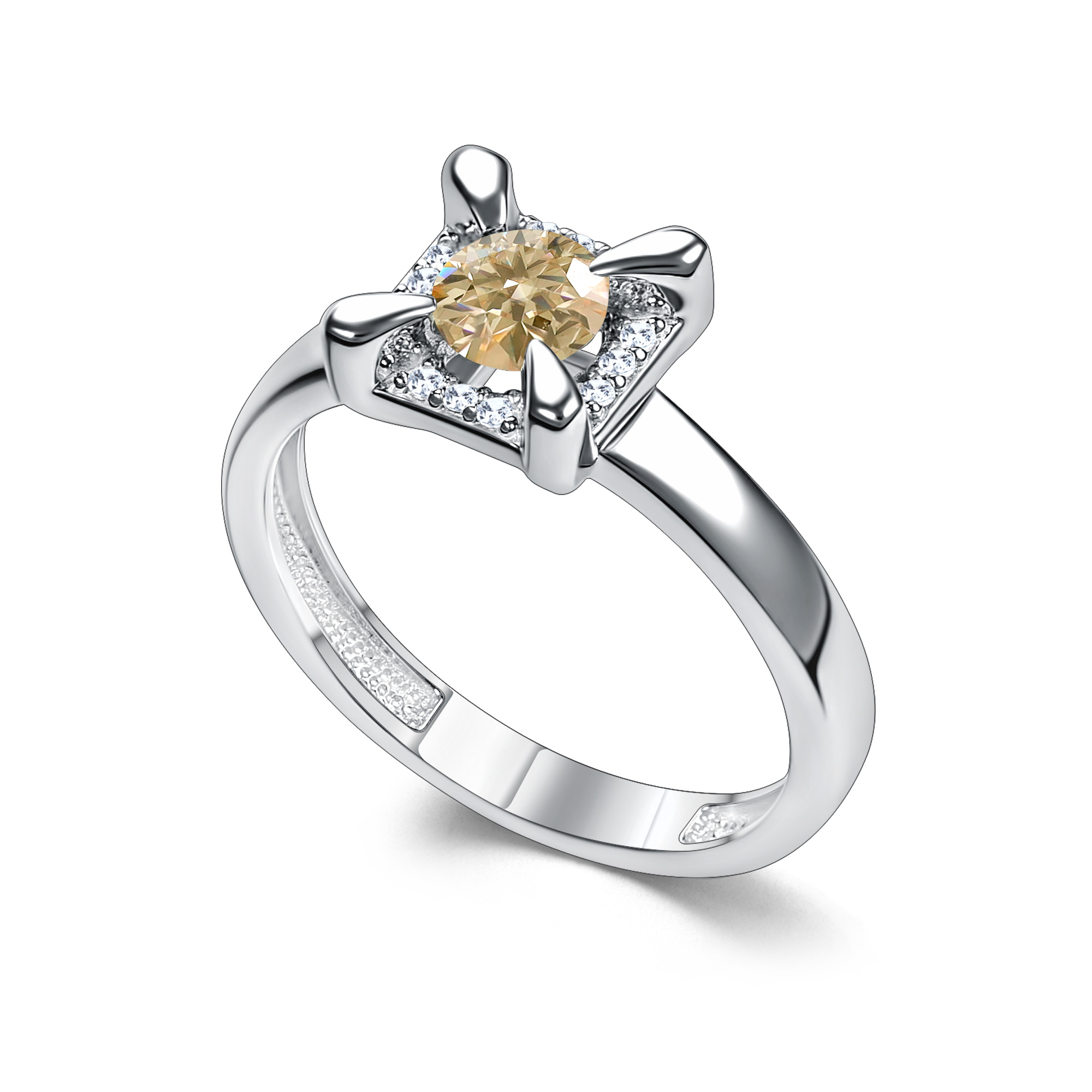 Кольцо из серебра с камнем Фианит,  фото, цены