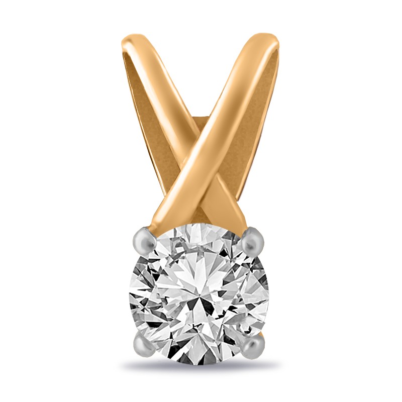 Подвеска из золота с камнем Фианит фото, цены