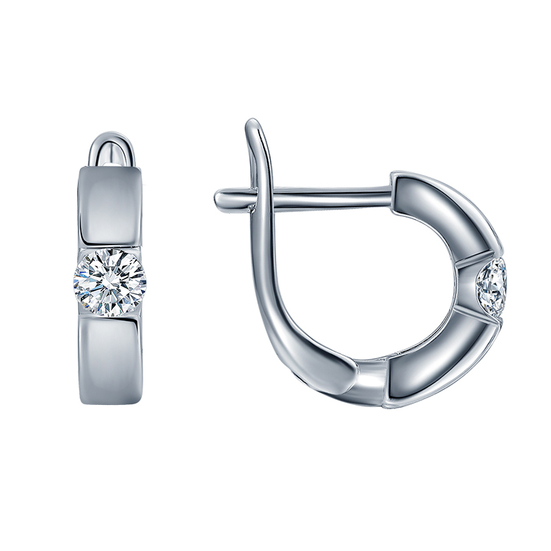 Серьги из серебра с камнем Циркон фото, цены