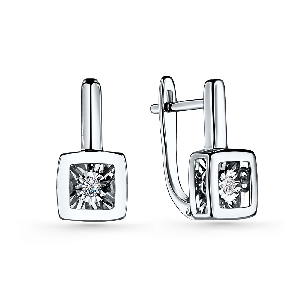 Серьги из золота с камнем Бриллиант,  Серьги из золота с камнем Бриллиант,  фото, цены