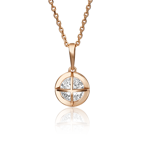 Подвеска из золота с камнем Фианит фото, цены