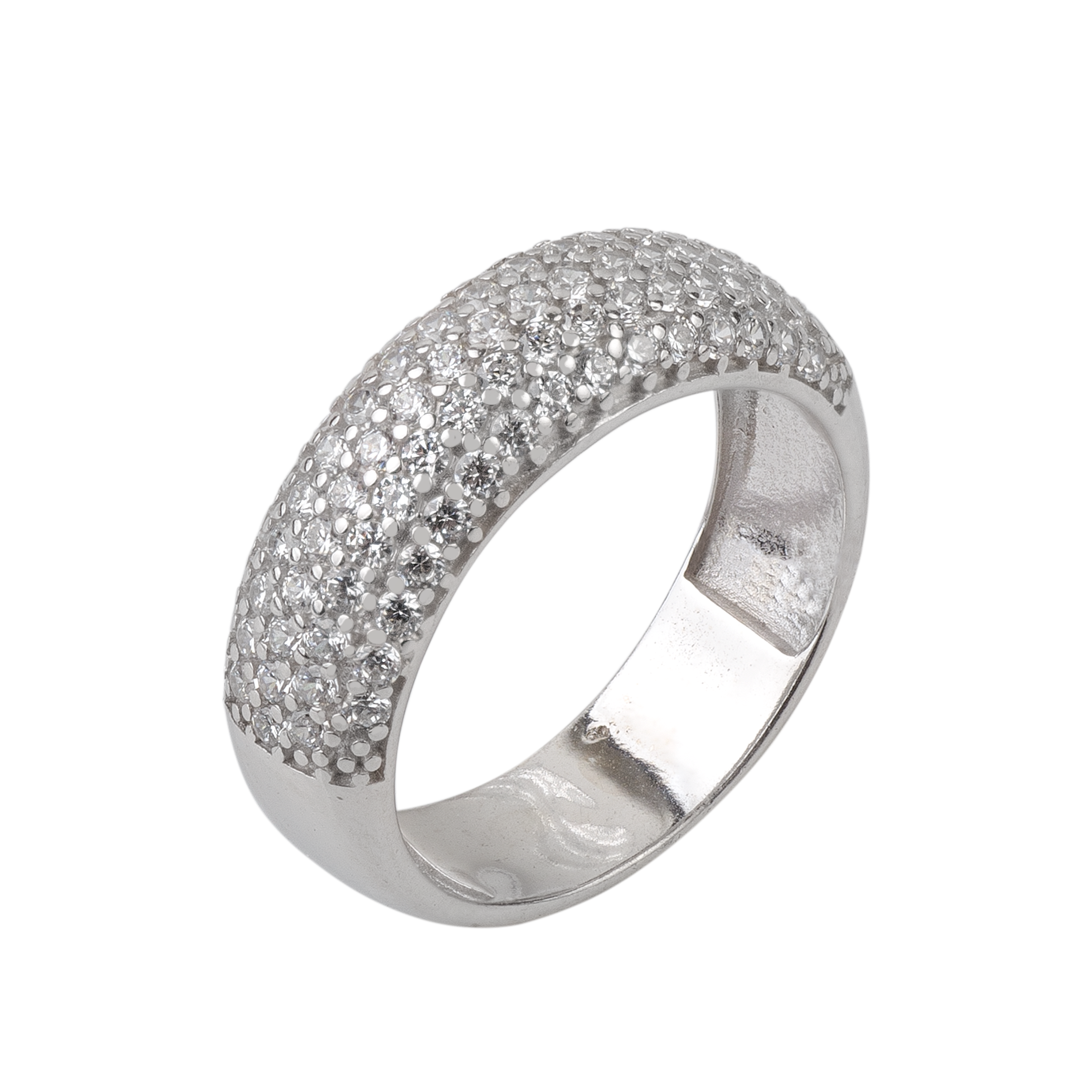 Кольцо из серебра с камнем Фианит фото, цены