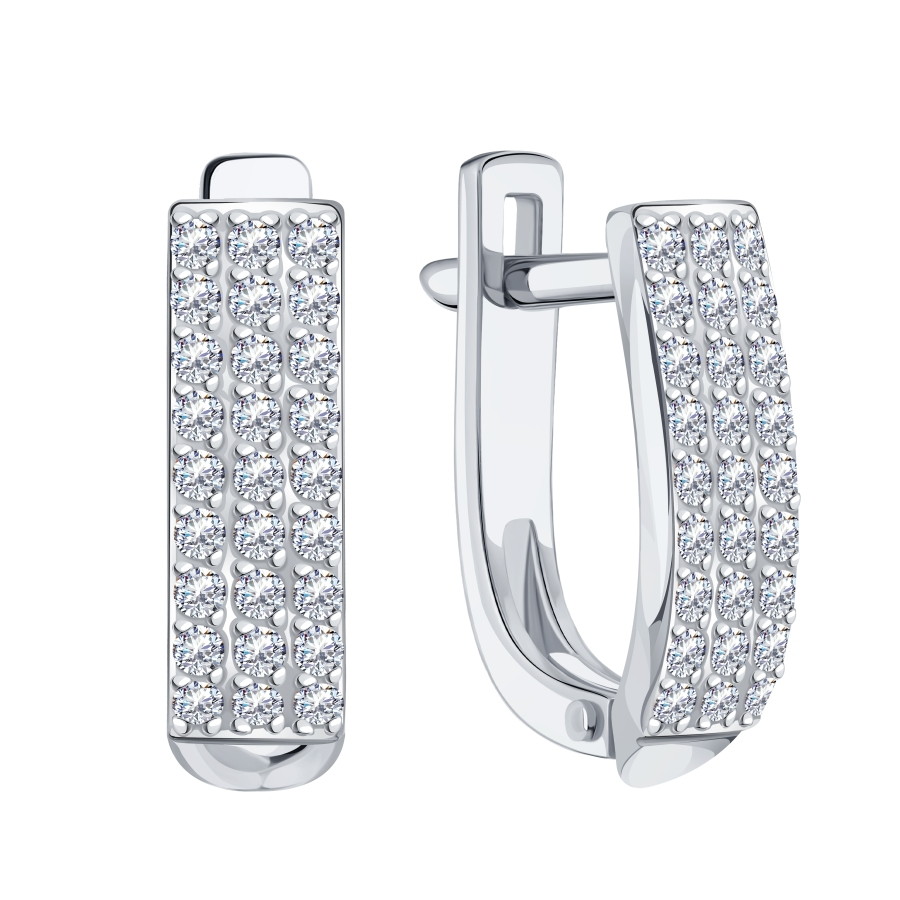 Серьги из золота с камнем Бриллиант фото, цены