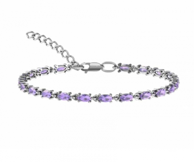 Браслет из серебра с камнем Кварц син. фото, цены