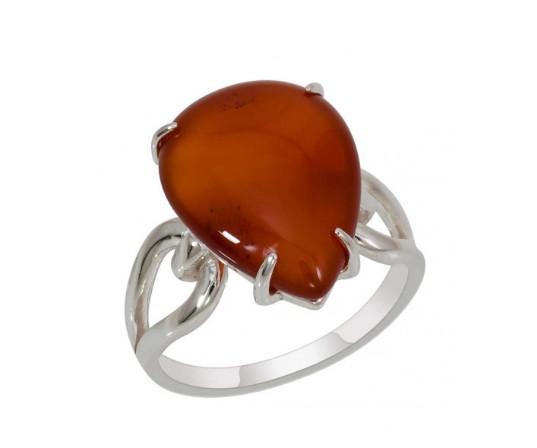 Кольцо из серебра с камнем Авантюрин иск. фото, цены