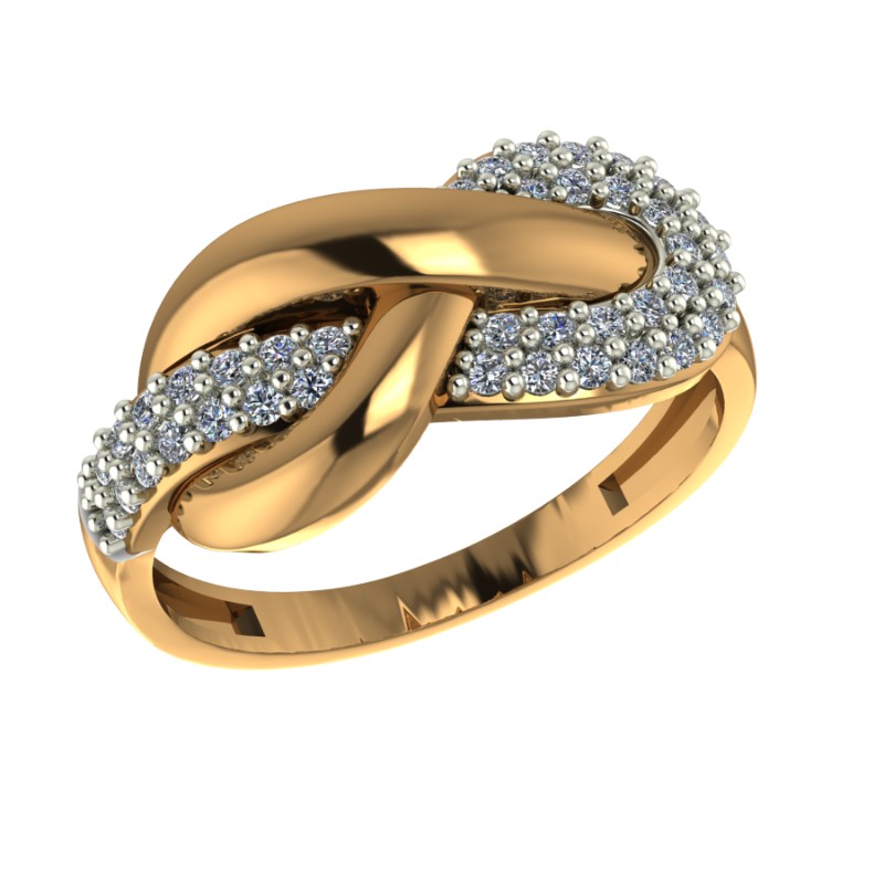 Кольцо из золота с камнем Фианит фото, цены