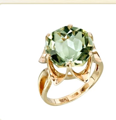 Кольцо из золота с камнем Кварц фото, цены