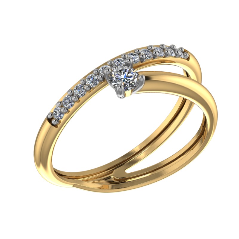 Кольцо из золота с камнем Фианит фото, цены